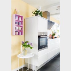 Stor reol med 3 hylder (70x70x16) - ubehandlet birk